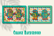 Retro Toy Robots Clipart & Posters, an Object Graphic by Blynn Pippen (Thumbnail 19 of 23)