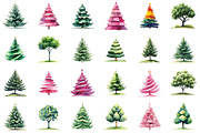 Christmas Tree Clipart, an Illustration by SinaCreation (Thumbnail 2 of 4)