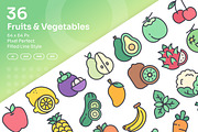 Fruit & Vegetable Icons Filled Line, an Icon by Kmg Design (Thumbnail 1 of 3)