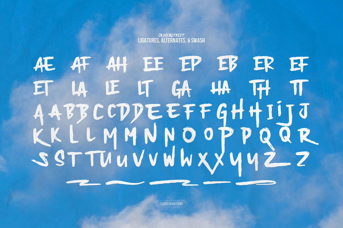 Oliver Street | Hand Drawn Brush, a Handwritten Font by Denustudios (Photo 13 of 13)