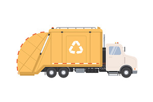 Garbage truck, a Transportation Illustration by Good Studio
