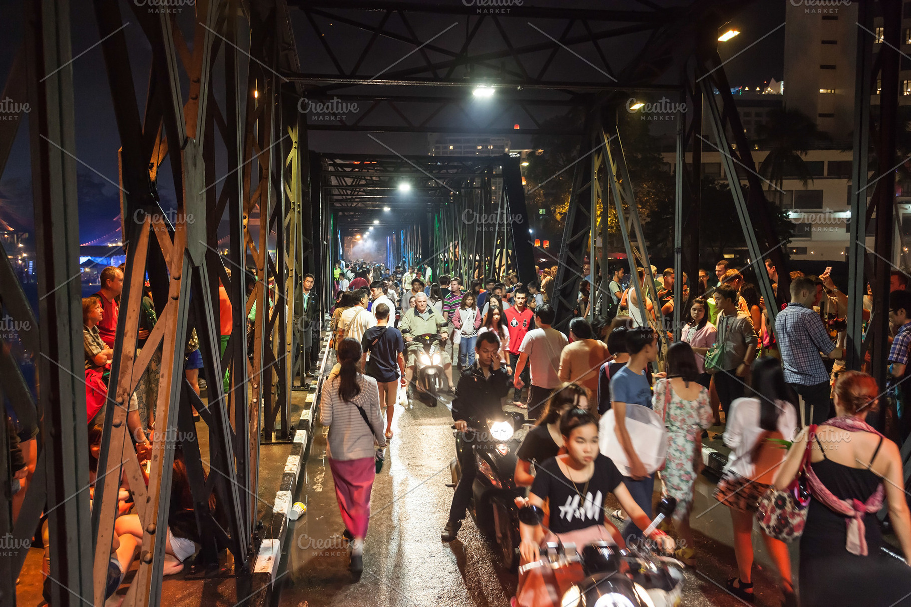 Chiang Mai bridge, a Photo by saiko3p