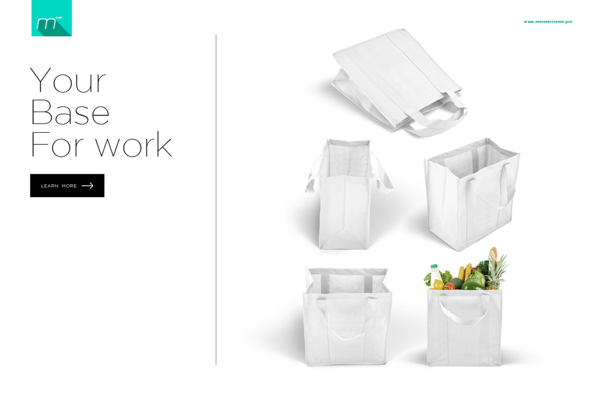 Non-woven Carrier Eco Bag Mock-up, a Product Mockup by BlackMocca (Photo 6 of 7)