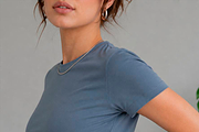 Bella+Canvas 3001 Dusty Blue Mockup, a Shirt Mockup by ElDesignState (Thumbnail 1 of 2)