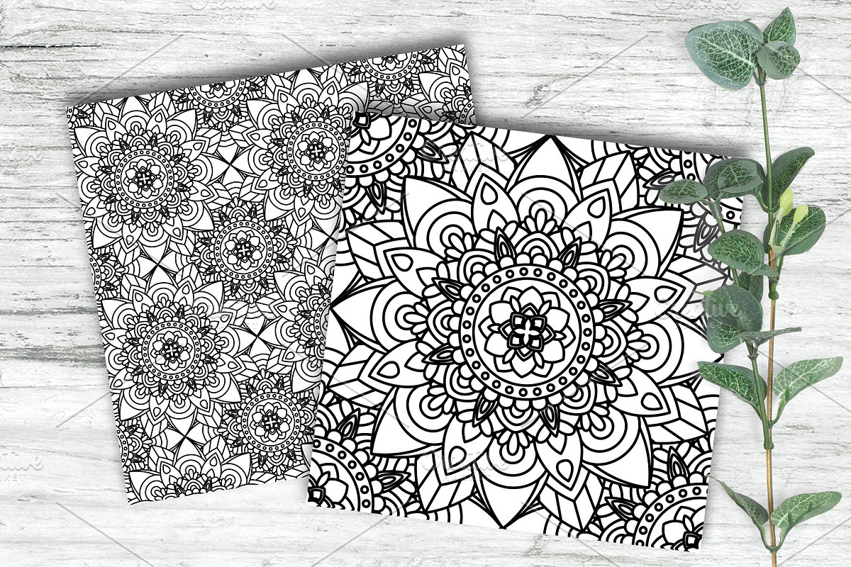 100 Mandalas Seamless Patterns, a Pattern Graphic by Elinorka (Photo 2 of 23)