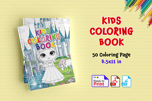 Kids Coloring Book Pdf, a Stationery Template by Graphic Template