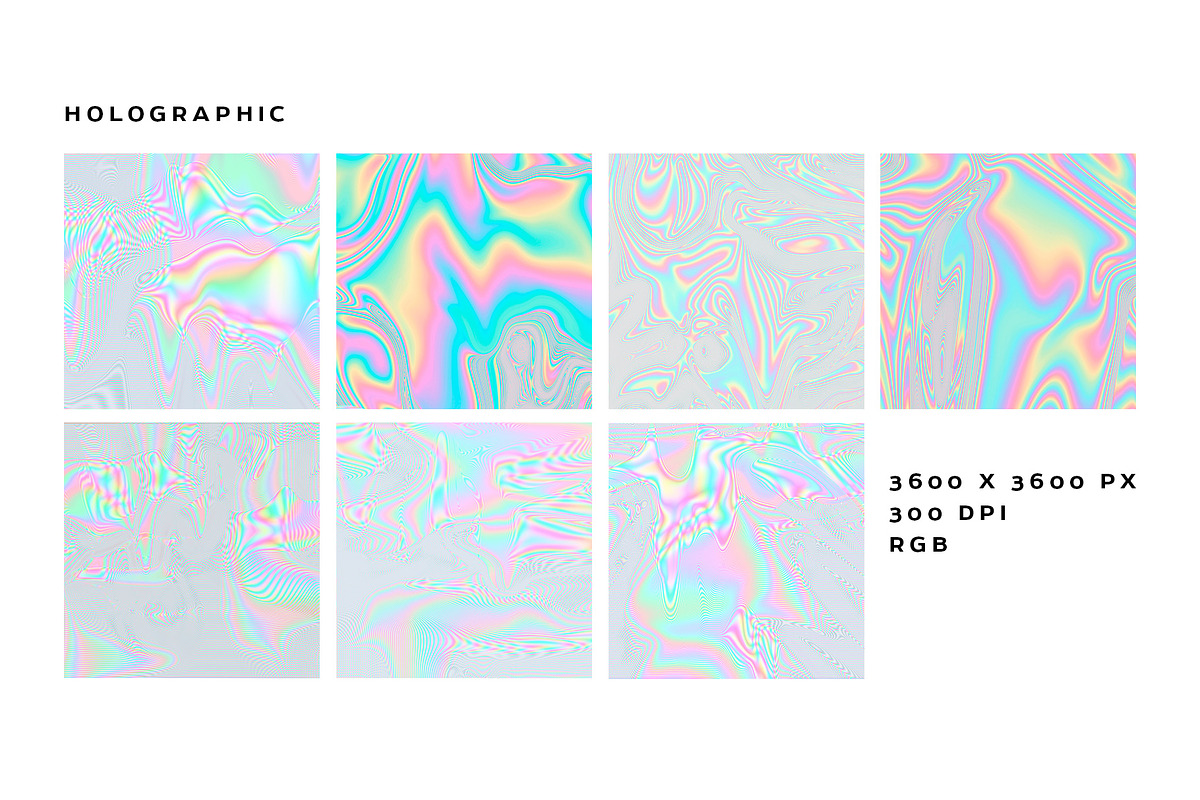 Holographic Glitch Abstract Textures, a Texture Graphic by Marie T (Photo 6 of 8)
