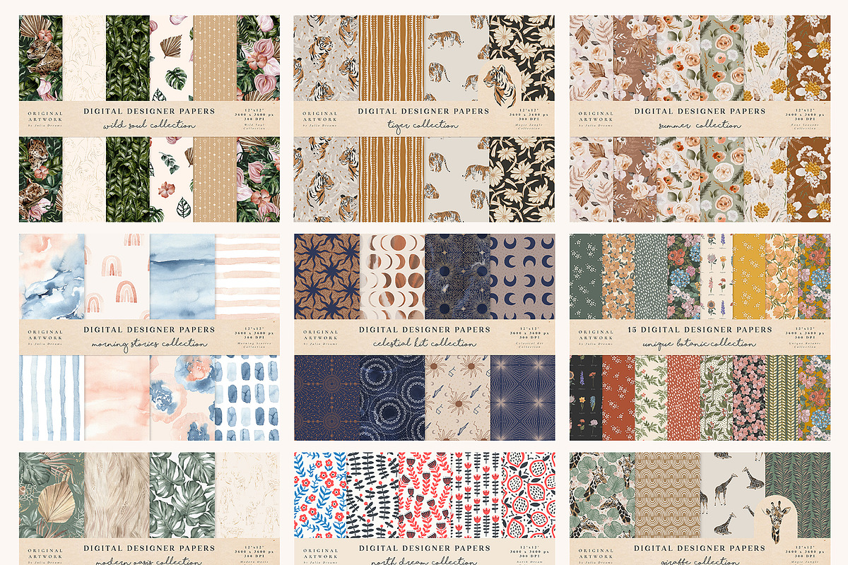 Unique Pattern Bundle, a Pattern Graphic by Julia Dreams (Photo 7 of 10)