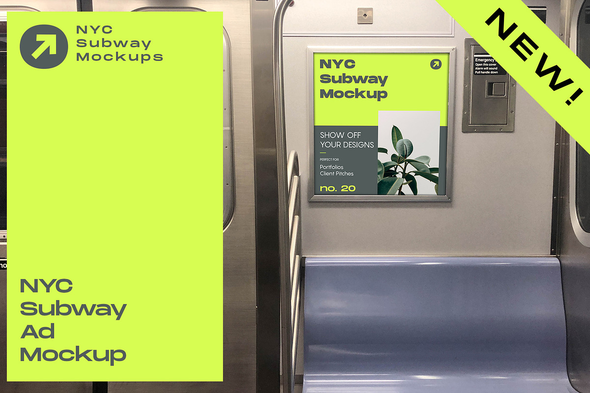 NYC Subway Ad Mockup, an Advertising Mockup by NYC Billboard Mockups (Photo 1 of 2)