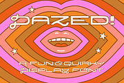 Dazed! A Quirky Retro Font & Extras, a Sans Serif Font by Jaclyn Caris (Thumbnail 1 of 16)