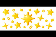 3d yellow star starlets, twinkles, an Object Illustration by Buch&Bee (Thumbnail 1 of 3)