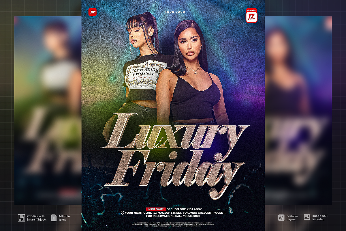 Luxury Fashion Models Flyer, a Flyer Template by SethDesign Studio (Photo 2 of 2)