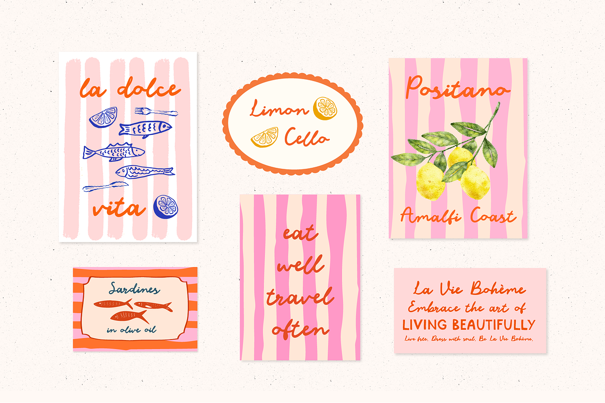 Cheerful Girls Retro Vibes Script, a Script Font by Kaya Fonts (Photo 10 of 42)
