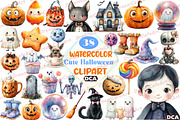 Hand Drawn Cute Halloween Clipart Bu, an Illustration by DreamCafeArt (Thumbnail 1 of 7)