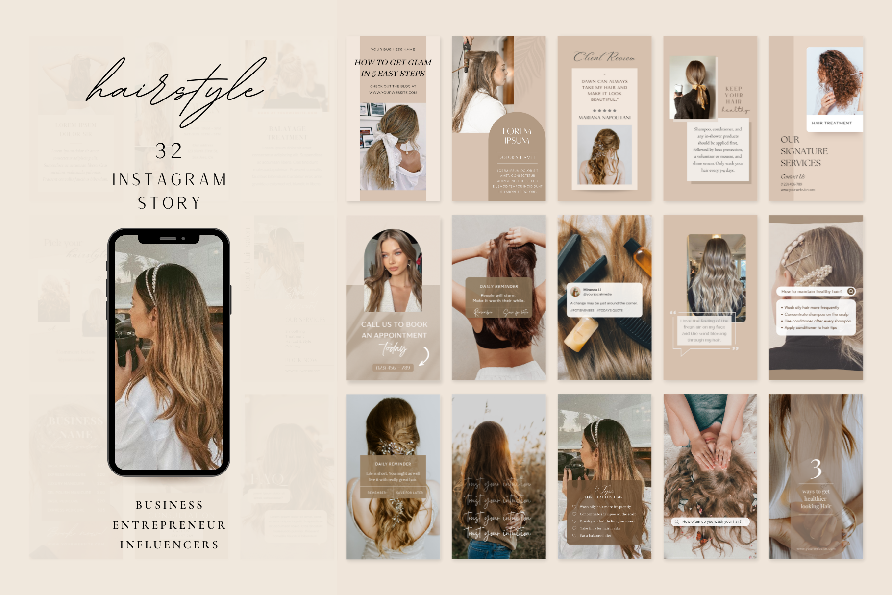 Hair Instagram Story Template, A Social Media Template By ShopRShop