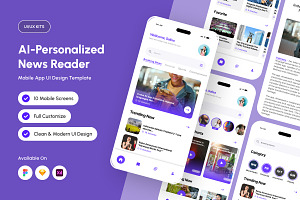 Headli.Ai – Smart AI News App, an App Template by productype1