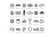 POTATOES - vector line icons, an Outline Icon by marusdesign (Thumbnail 2 of 2)