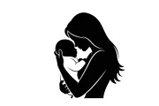 50 Mother and Baby Love Silhouette S, an Illustration by Designs_River (Thumbnail 13 of 51)
