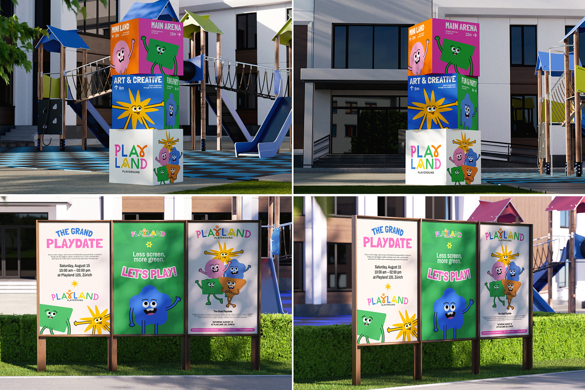 34 Kids Playground Branding Mockups, an Advertising Mockup by Vitora Mockup (Photo 4 of 11)
