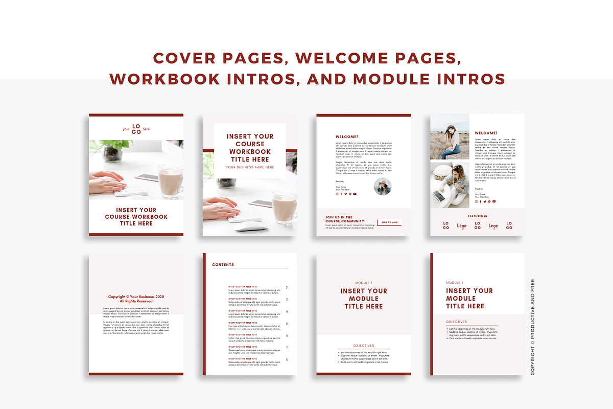 Canva Workbook Template Courses, a Magazine Template by ProductiveandFree (Photo 4 of 21)