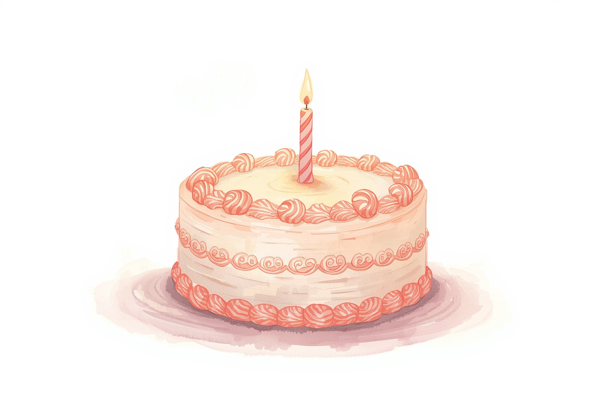 watercolor birthday watercolor birth, an Illustration by Creativeshirt (Photo 5 of 16)