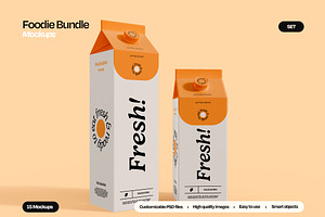 Food & Beverage Packaging Bundle, a Cups & Container Mockup by Mego-studio