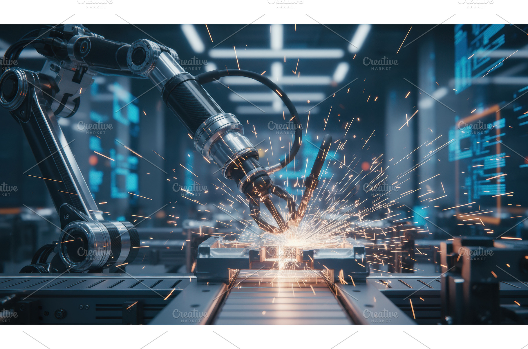 Robotic arm welding metal in high, a Nature Photo by Igor Tichonow