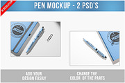 Pen Mockup Desk Composition PSD, a Pens & Pencil Mockup by Bruno's Shop (Thumbnail 1 of 4)