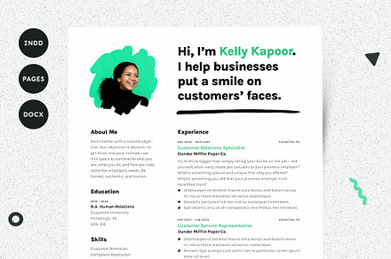 Resume with Picture CV Template