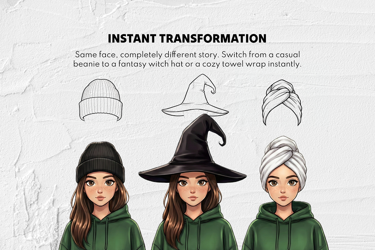 165+ Procreate Hat & Headwear Stamps, a Brush Add-On by Selentaori Studio (Photo 10 of 11)