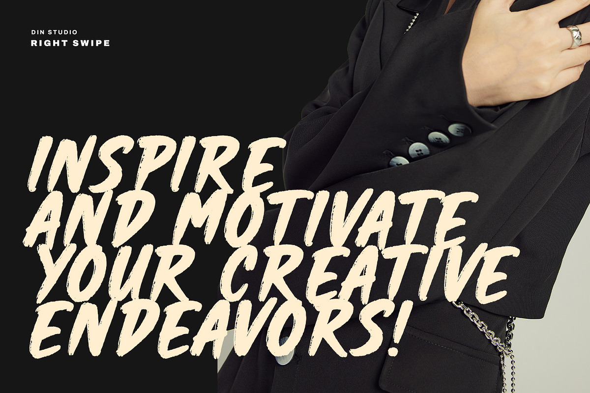 Right Swipe, a Script Font by din-studio.com (Photo 4 of 10)