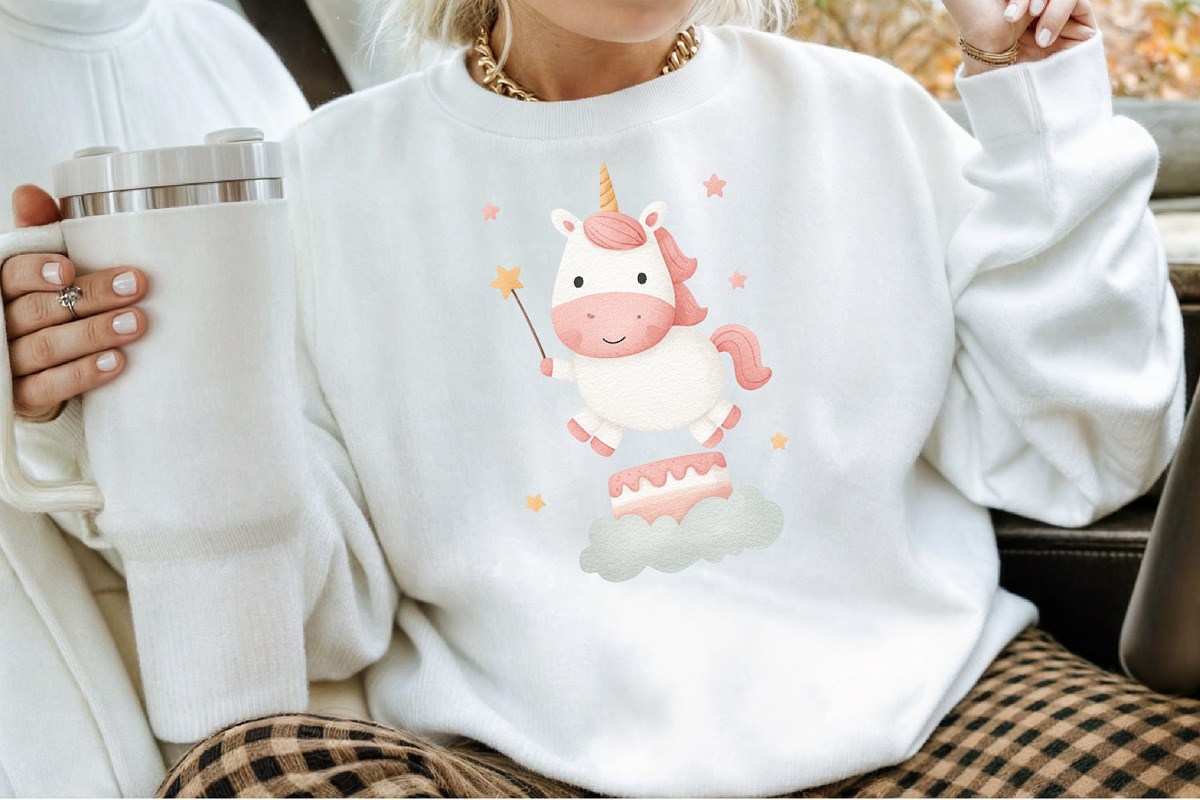 Watercolor Birthday Unicorn Clipart, an Illustration by Sublimation Artist (Photo 4 of 6)