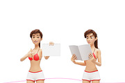 35 Promo Mock-Ups w/ Swimsuit Jenny, an iPad Mockup by Oleg Ribar (Thumbnail 11 of 30)