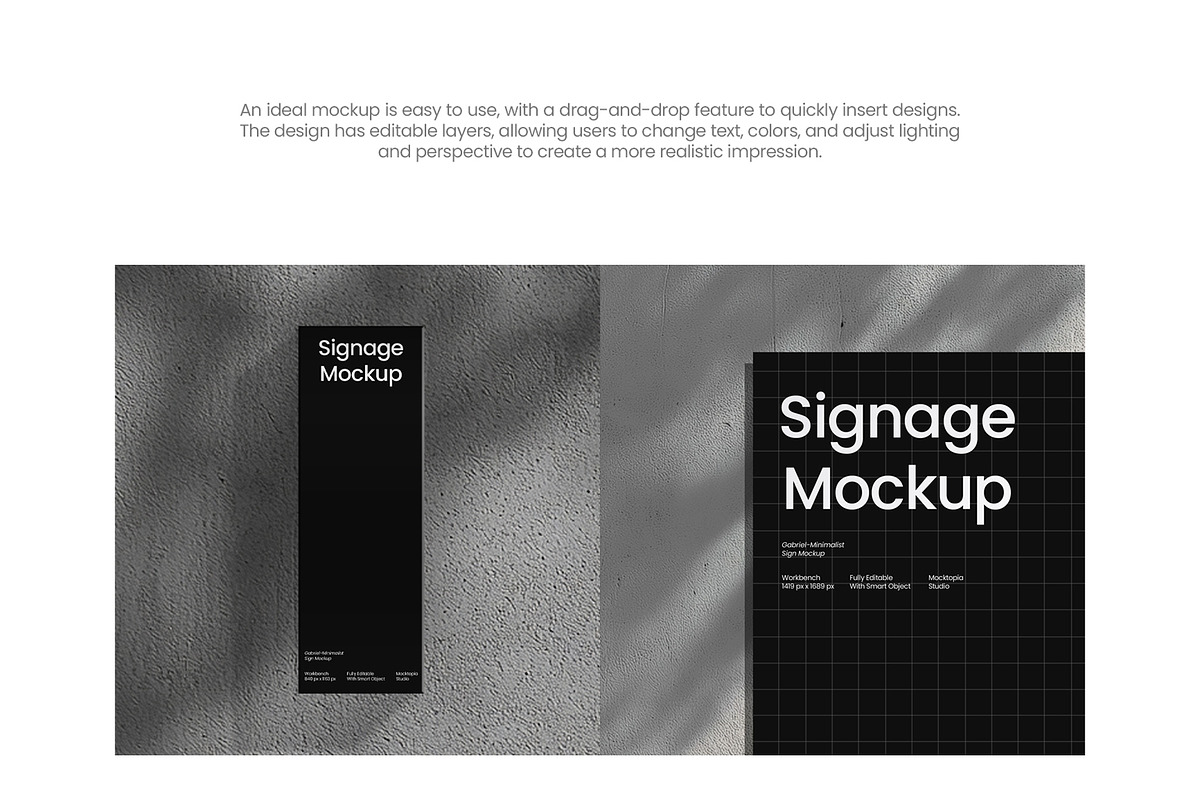 Gabriel Minimalist Signage Mockup, an Advertising Mockup by Mocktopia (Photo 4 of 8)