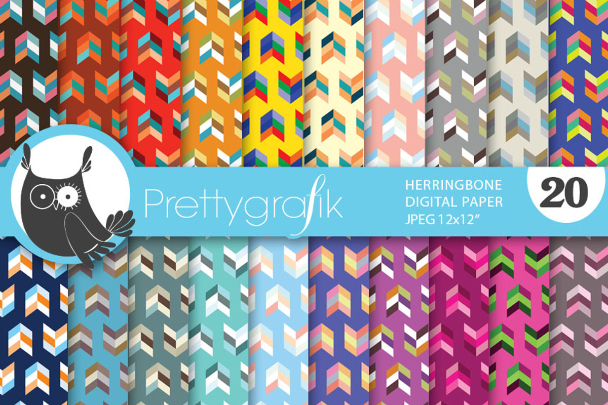 herringbone arrows digital paper