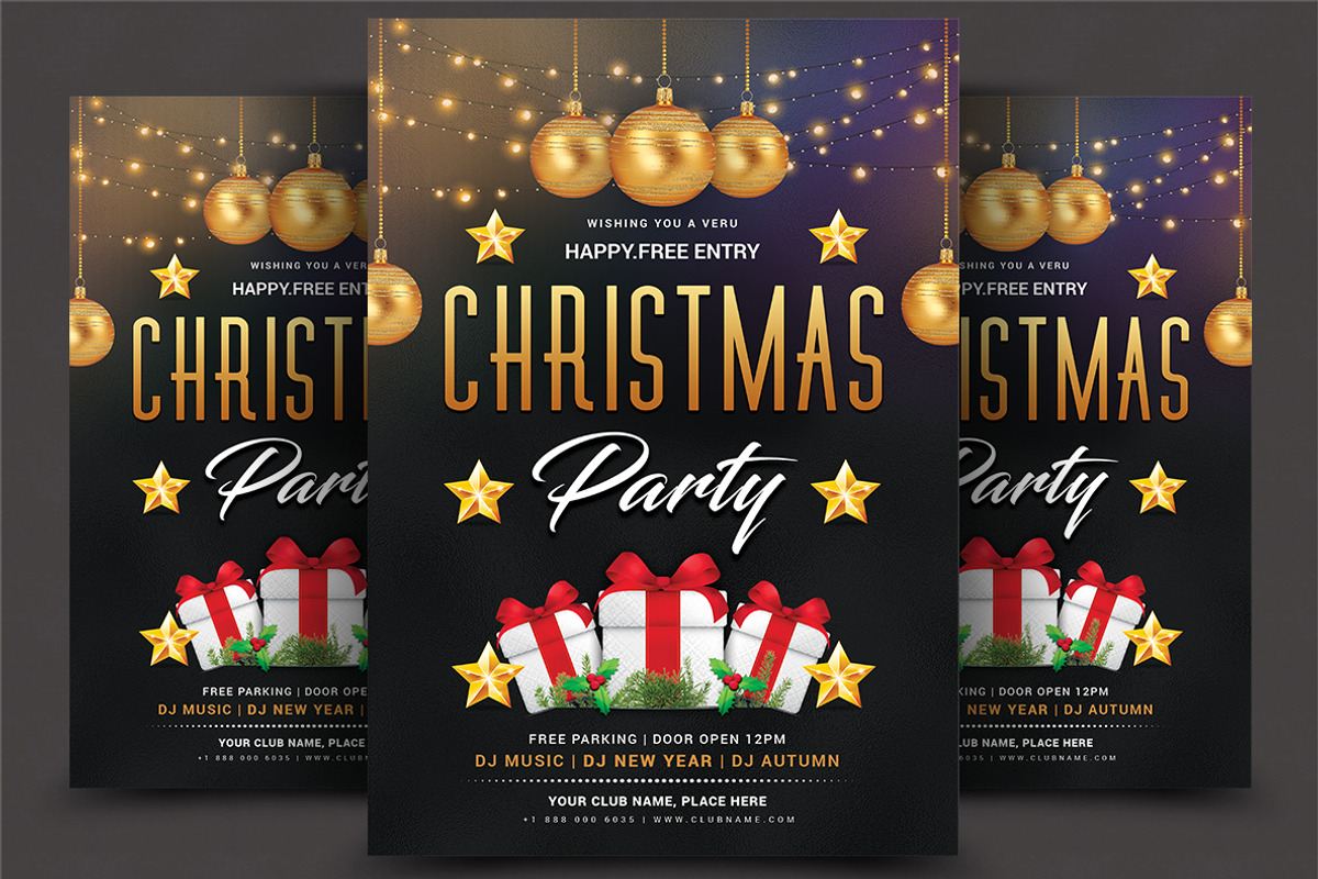 50-Christmas Flyers Bundle, a Flyer Template by AfzaalGraphics (Photo 15 of 49)
