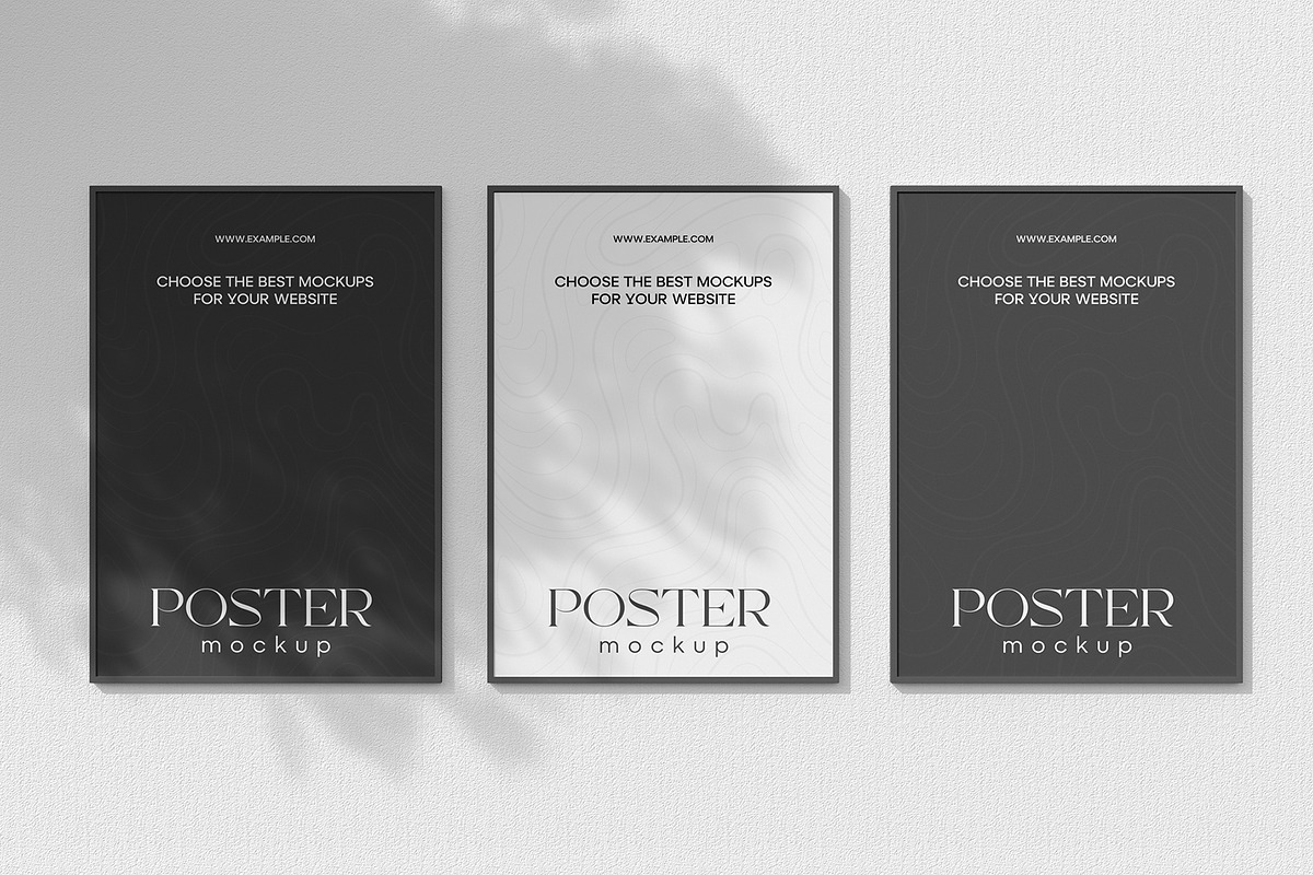 Three Poster Frame Mockup Template, a Product Mockup by graphypix (Photo 4 of 4)