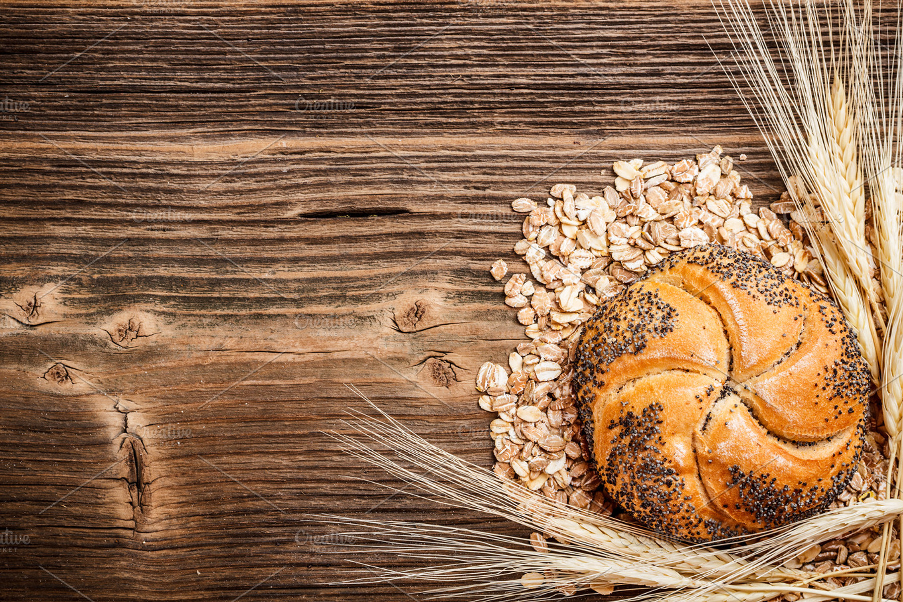 Bread roll stock photo containing assortment and bread