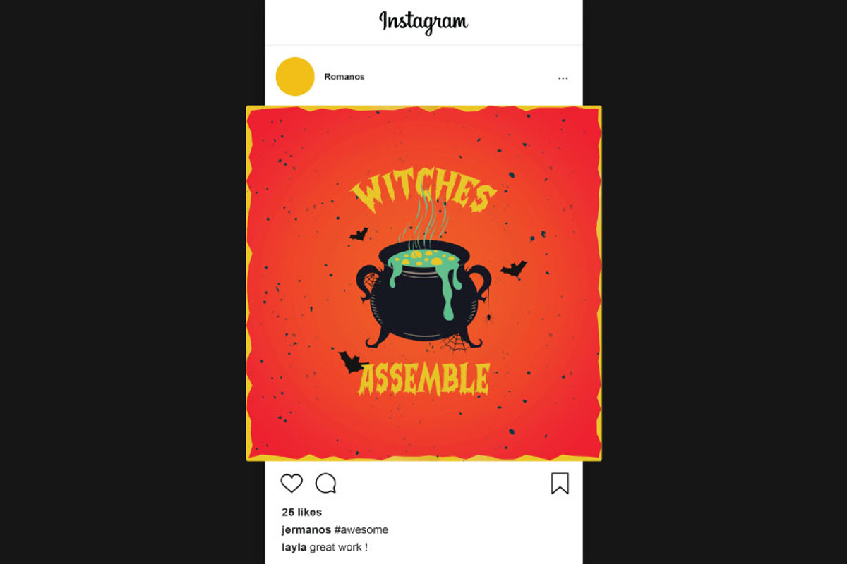 Halloween Party Invitation Post, a Social Media Template by FaraHelal (Photo 2 of 4)