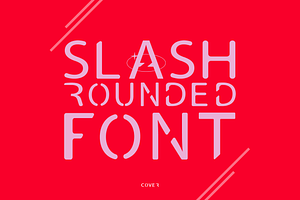 Slash Rounded Font