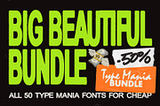 50 TYPE MANIA FONTS // 50% OFF!, a Font by Type Mania (Thumbnail 1 of 51)