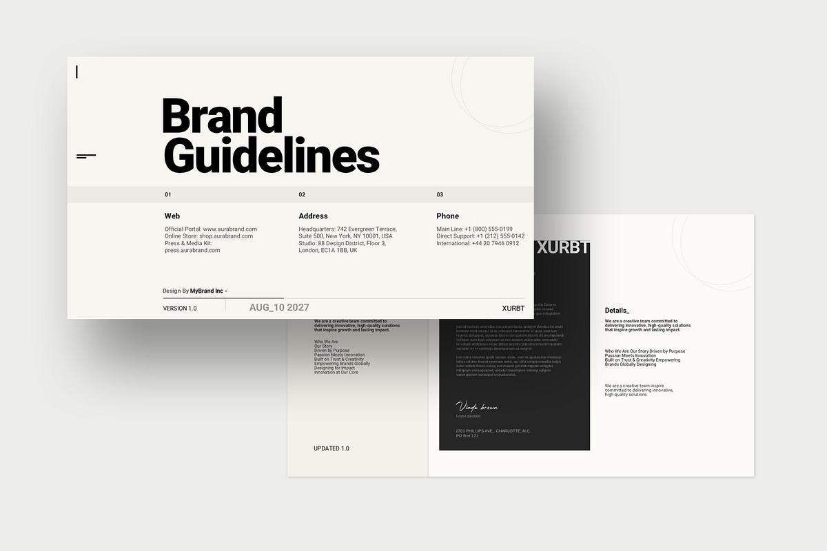 XURBT Brand Guideline Presentation, a Presentation Template by GoldenPixelStudio (Photo 9 of 10)
