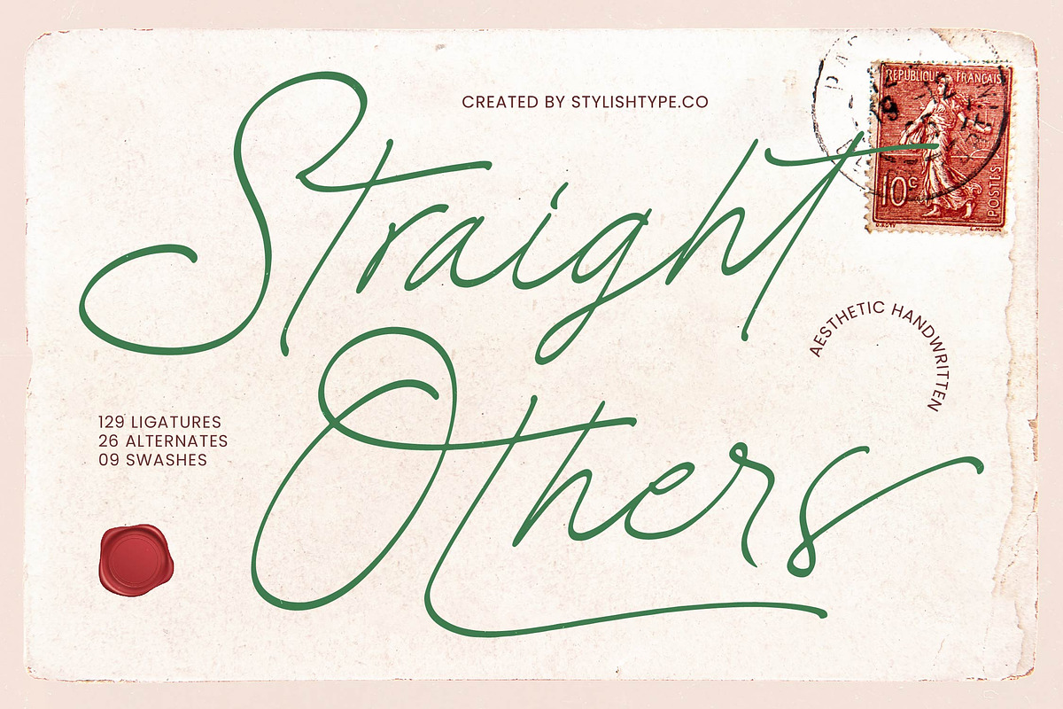 Straight Others Aesthetic Script, a Script Font by stylishtype.co (Photo 1 of 15)