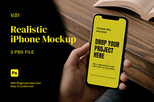 Realistic iPhone Mockup v.01