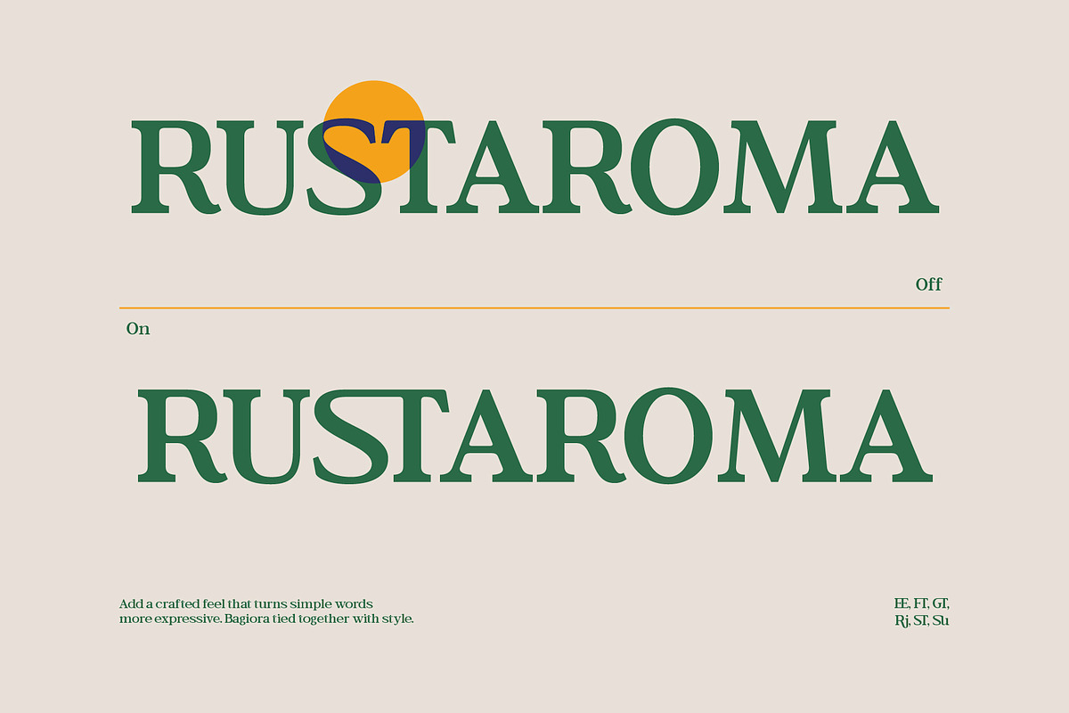 Bagiora - Chunky Foodie Serif Font, a Serif Font by Casloop Studio (Photo 2 of 10)
