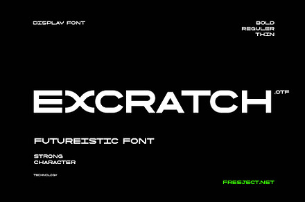Excratch Futuristic Font, a Script Font by freeject.net