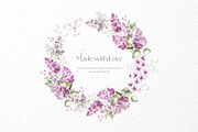 Lilac Garden Watercolor Collection, a Decorative Illustration by Liliia Polos Illustration (Thumbnail 10 of 10)