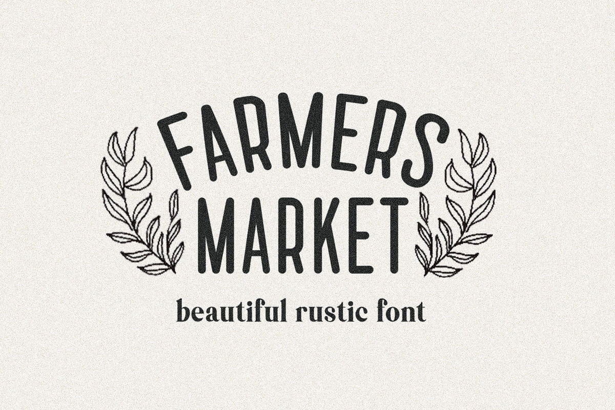 Farmers Market - Rustic Font, a Sans Serif Font by BarcelonaShop (Photo 1 of 12)