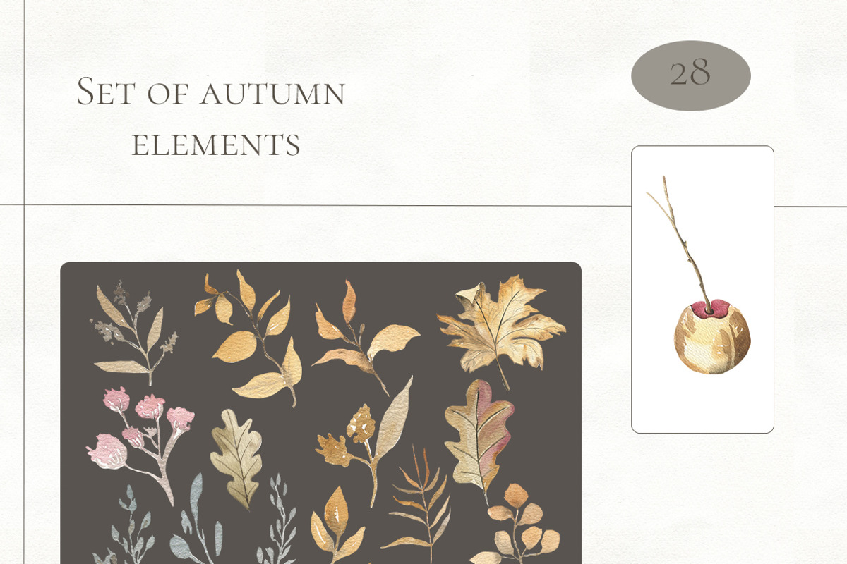 Autumn Watercolor. Cozy Season, an Illustration by Love Watercolor Store (Photo 4 of 7)