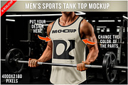 Men’s Sports Tank Top Mockup PSD, a Shirt Mockup by Bruno's Shop (Thumbnail 1 of 4)